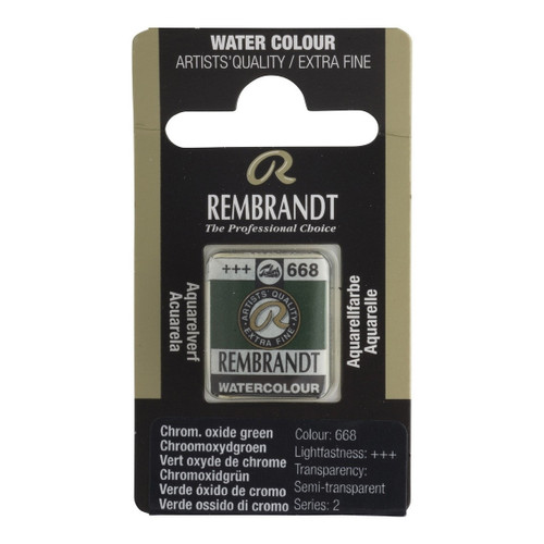 1/2 Pan - Rembrandt Watercolour - Chromium oxide green - Series 2