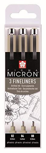Set of 3 Sakura Micron Fineliners
