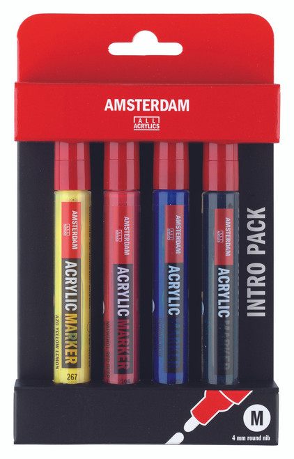 Amsterdam Marker SET 4 X Medium Tipped