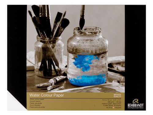 REMBRANDT WATERCOLOUR PAPER 13.5x18 cm ~ 20 Sheets