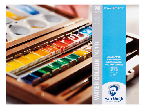 20 SHEETS OF VAN GOGH WATERCOLOUR PAPER 24x32 cm