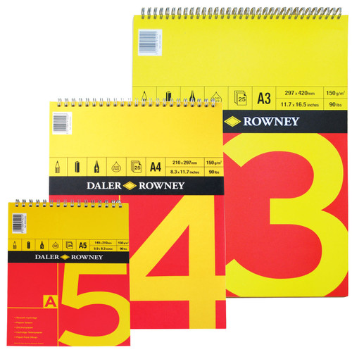 Rowney Spiral Sketch Book - A2 Cartridge Paper