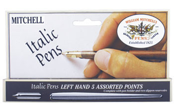 Italic Left Handed Ink Pen Set