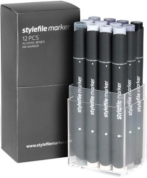 Stylefile Marker Set - 12er Cool Grey