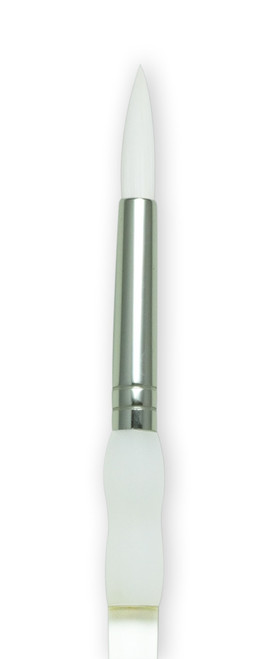 White nylon round brush - Size 4