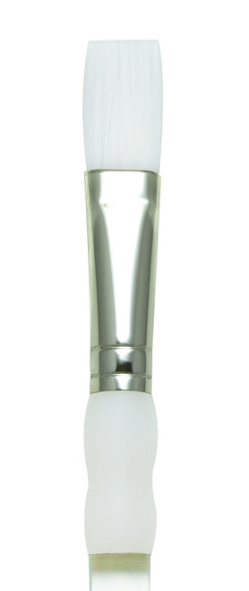 White nylon flat brush - Size 4 White nylon flat brush - Size 4
