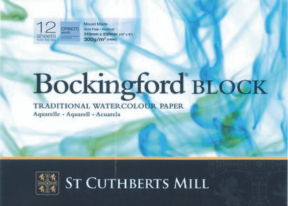 Bockingford Watercolour Block 12x9" ~ 300gsm Not