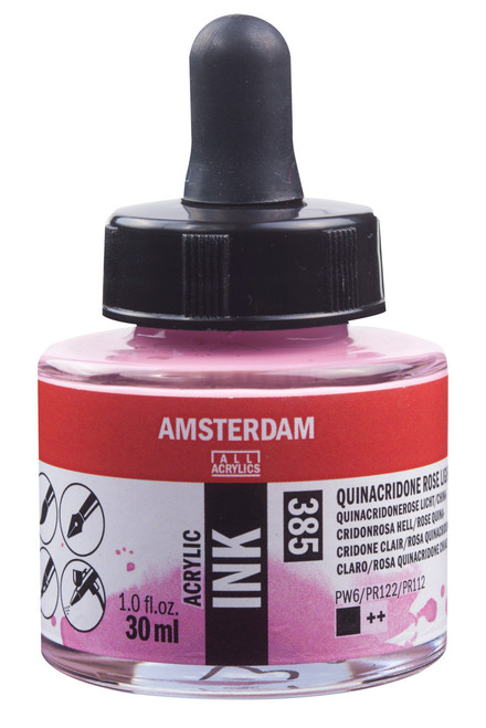 AMSTERDAM ACRYLIC INK - 30ML QUINACRIDONE LIGHT