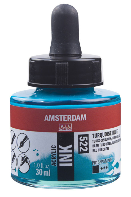 AMSTERDAM ACRYLIC INK - 30ML TURQUIOISE BLUE
