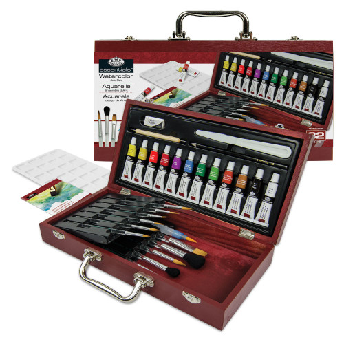 WATER COLOUR ESSENTIAL 32 PIECE BOX SET (Paint + Accessories)