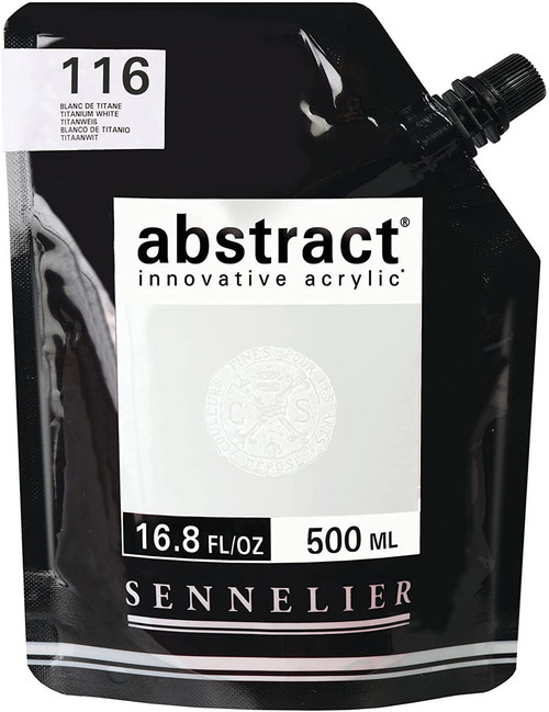 Sennelier Abstract Acrylic Paint - Titanium White - 500ml bag
