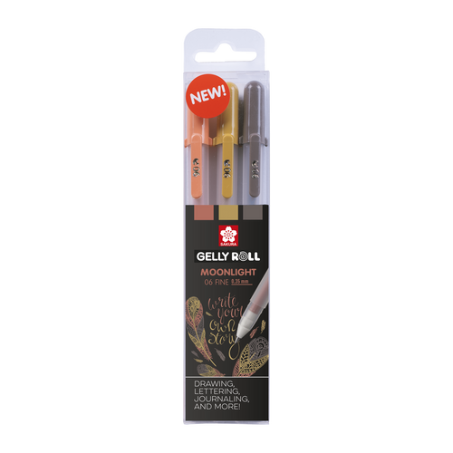 Set of 3 Sakura Moonlight Nature Gelpens - Fine