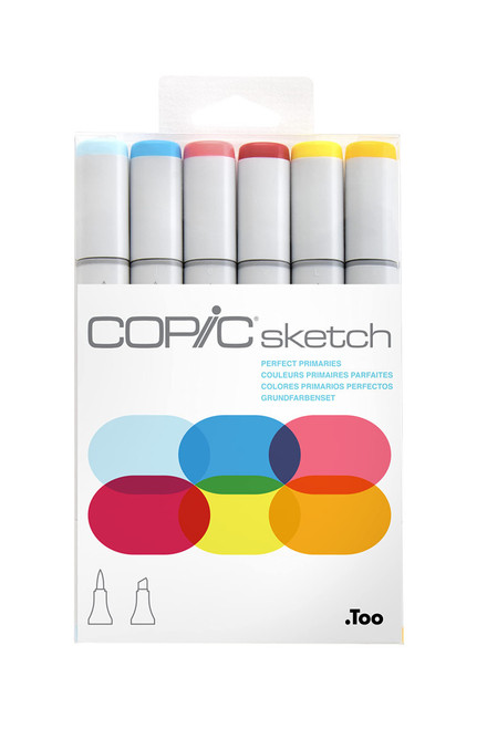 Copic Sketch 6pcs Set - Perfect Primaries