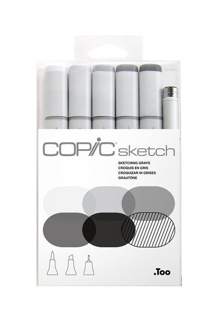 Copic Sketch 6pcs Set - Sketching Grays