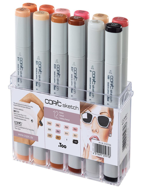 Copic Sketch - Set 12 Piece Skin Tones