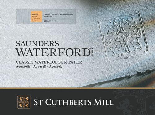 1 Sheet of Saunders Waterford 56x76cm - 190gsm - Hot Press Watercolour Paper
