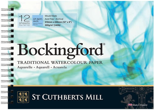Bockingford Watercolour Spiral Pad 31x23cm ~ 300gsm CP(Not)