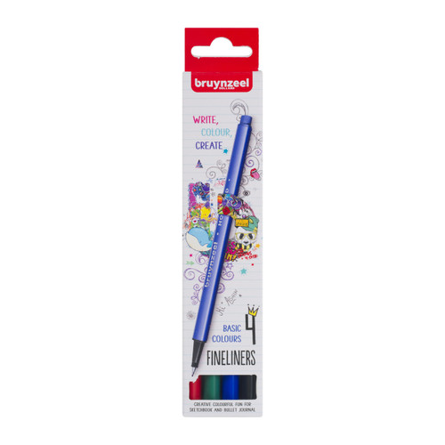 Bruynzeel fineliner set 4 colours