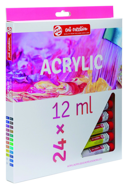 Budget acrylic colour set 24 x 12ml