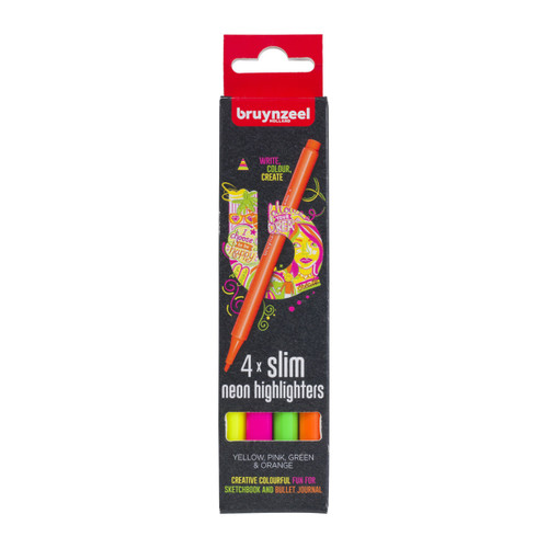 Bruynzeel highlighters slim set 4 colours