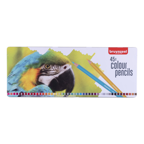 Bruynzeel Parrot tin 45 colour pencils