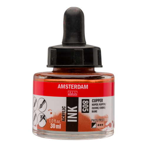 Amsterdam acrylic ink bottle 30 ml Copper