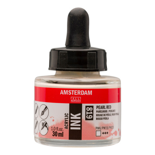 Amsterdam acrylic ink bottle 30 ml Pearl Red