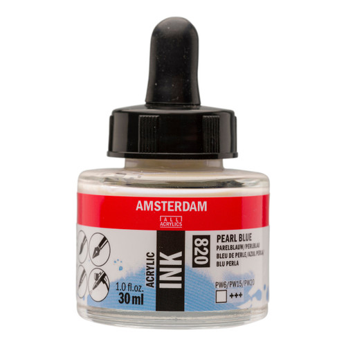 Amsterdam acrylic ink bottle 30 ml Pearl Blue
