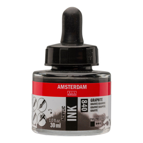 Amsterdam acrylic ink bottle 30 ml Graphite