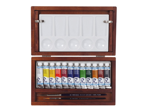 ARTISTS' WOODEN BOX Van Gogh WATERCOLOUR TUBES