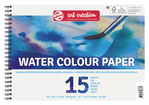 TAC Watercolour Paper A4, 250g, 15 pages, FSCM70