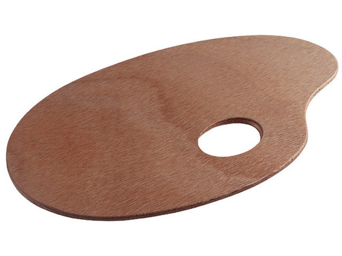 WOODEN PALETTE, OVAL 21 X 30 CM