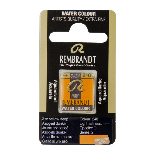Rembrandt Water colour Pan Azo Yellow Deep Cadmium Free