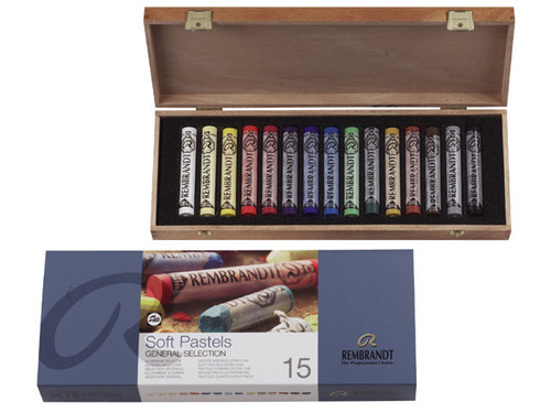 Rembrandt Soft pastelS BASIC WOODEN BOX OF 15