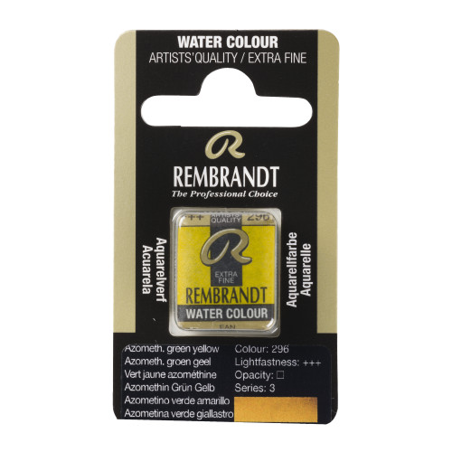 Rembrandt Water colour Pan Azomethine Green Yellow