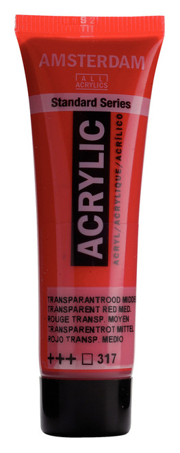 Amsterdam Acryl.Stand. 20ml Transparent Red Medium