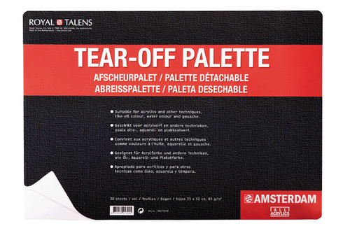 AMSTERDAM ACRYLIC PAINT TEAR-OFF PALETTE XL 35X50