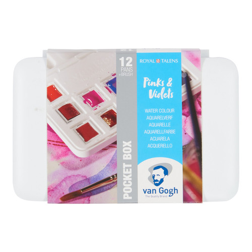Van Gogh Watercolour Pocketbox12 Pans Pinks & Violets