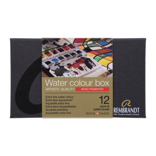 Rembrandt Water Colour set metal 12 pans mono colours