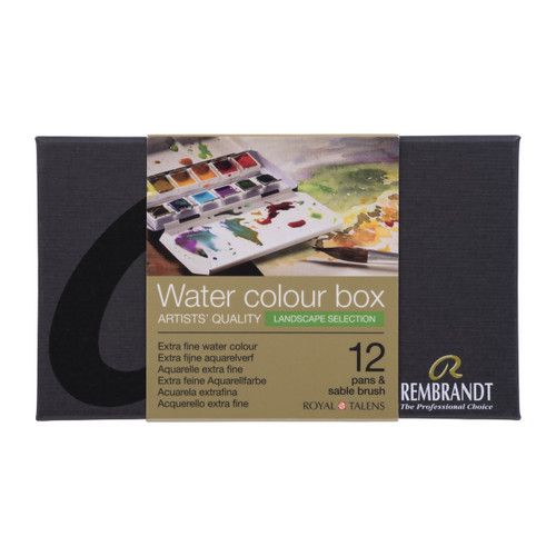 Rembrandt Water Colour set metal 12 pans landscape colour