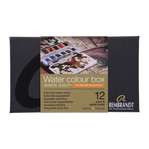 Rembrandt Water Colour set metal 12 pans urban colours