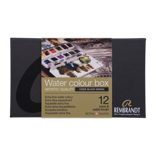 Rembrandt Water Colour set metal 12 pans Dusk colours