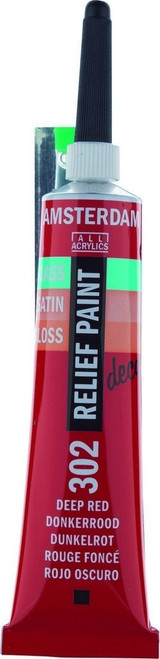 DECORFIN RELIEF PAINT DEEP RED 20ml