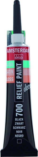 DECORFIN RELIEF PAINT BLACK 20ml
