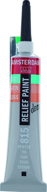 DECORFIN RELIEF PAINT PEWTER 20ml