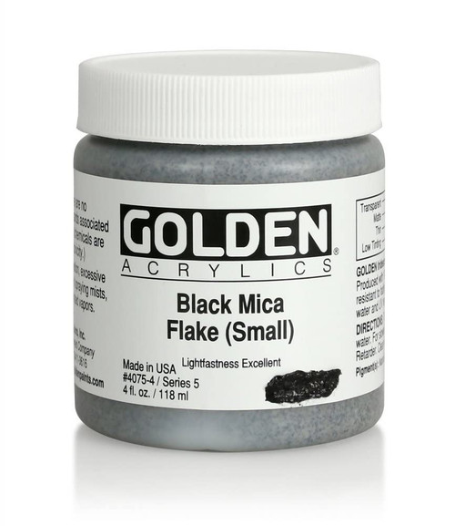 Heavy Body Acrylic - 118ml Jar - Irid Black Mica Small V