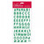 Christmas Alphabet Thicker Stickers - Green Glitter