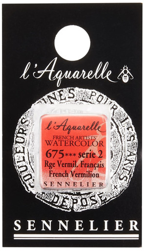 Aquarelle Sennelier 1/2 Godet Rouge Hélios S2 619