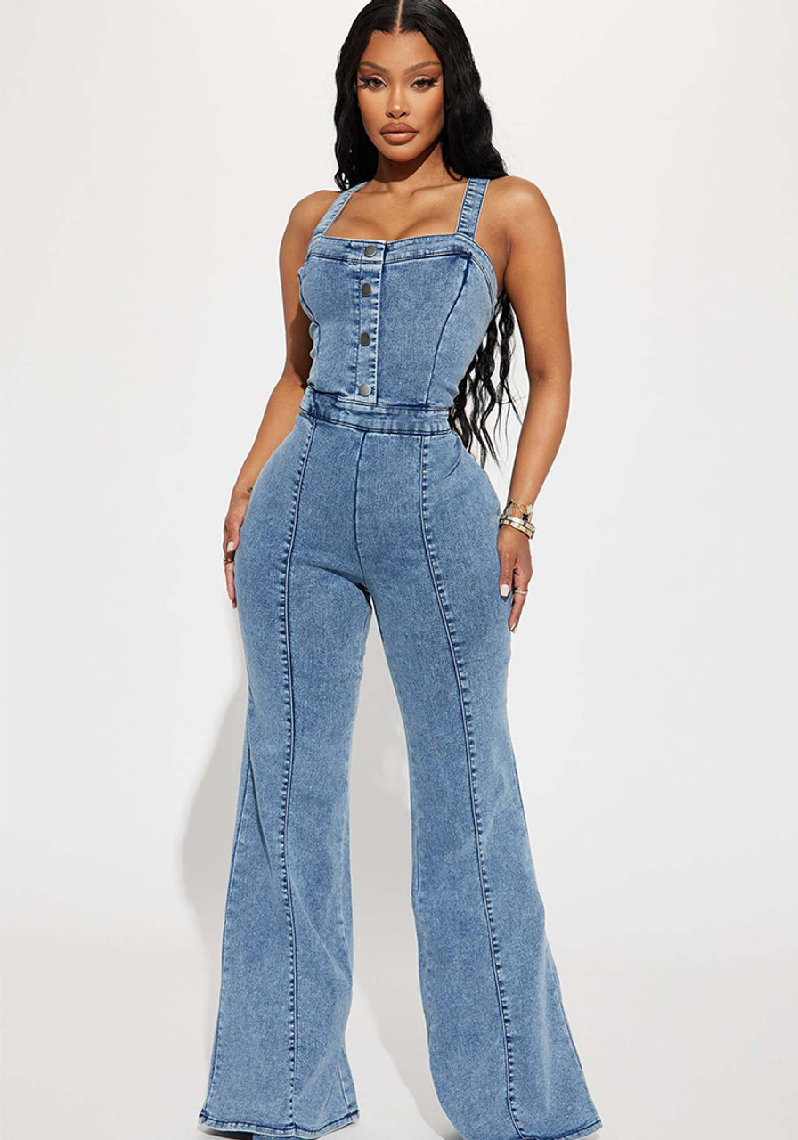 THE STAPLETON DENIM BELL BOTTOM OVERALLS – Oakleigh Sandra & Co Boutique