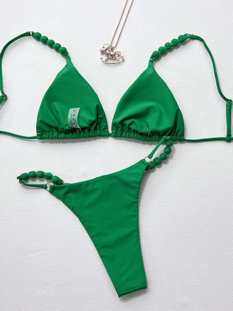 Women Sexy Bikini Solid Two Pieces Swimwear The Little Connection 